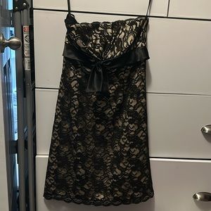 White House Black Market strapless lace dress